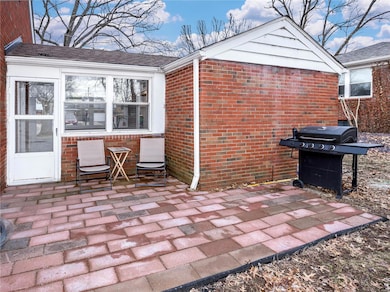 Stone patio & BBQ area