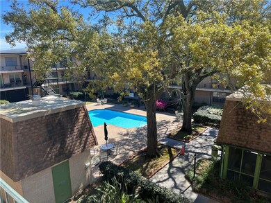 View of courtyard and pool from 3rd floor balcony