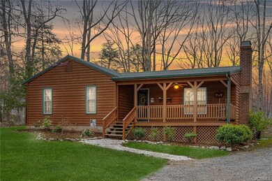 Nestled on wooded setting with mature mix of hardw