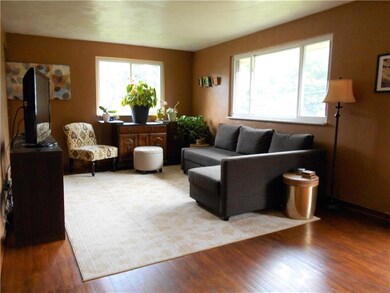 Beautiful hardwood floors in the living room, hall