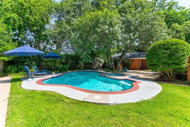 A closer view of the pool and spa