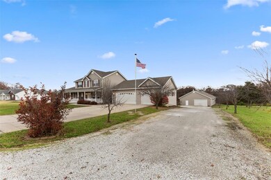 Gravel road to outbuilding
