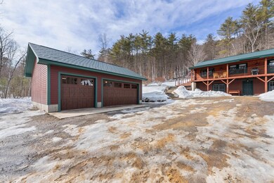 Garage and house