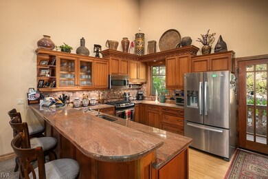 Slab granite kitchen with walk-out back yard acces