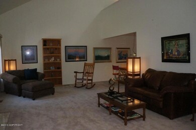 Living Room With Vaulted Ceiling