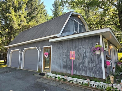 Garage with driveway