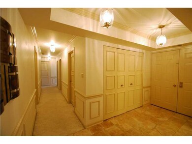 Entry/Foyer. Raised ceiling in the entry with marb