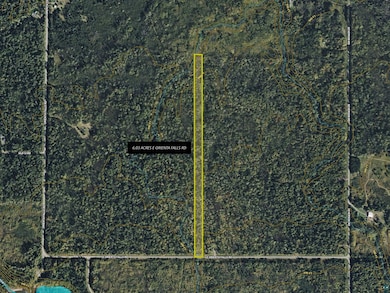 Aerial view of property's location featuring property parcel outlined
