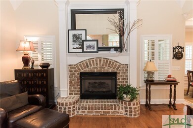 Cozy gas fireplace