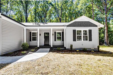 Covered front porch is perfect for your rocking chairs