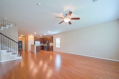 Another view of the kitchen from the living area s