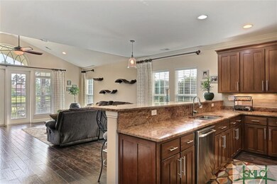 Kitchen is open to the large spacious family room,