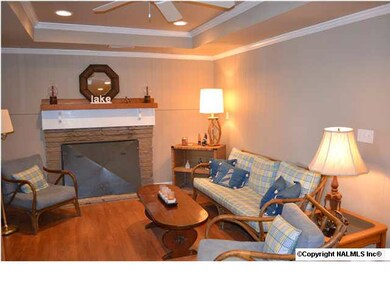 Living area w/ trey ceiling