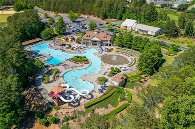 Bird's eye view of a pool area