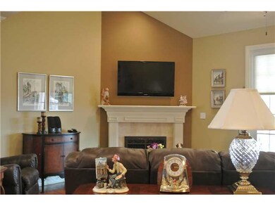 Living Room. View of Fireplace, TV remains