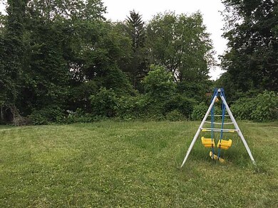 Yard/Garden. Level backyard with tree lined