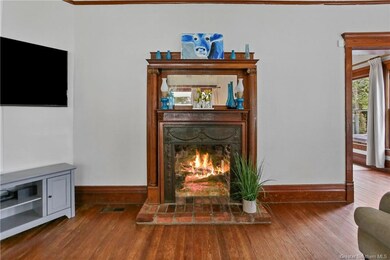 Fireplace is capped off. Picture is photoshopped.