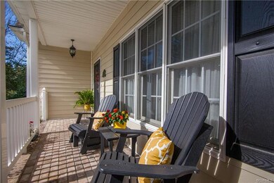 Large front porch will easily accommodate 2 chairs