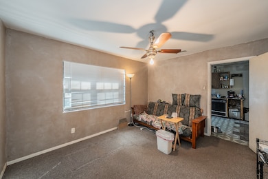 Living area featuring carpet floors