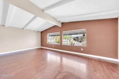 Bright living room with high ceilings