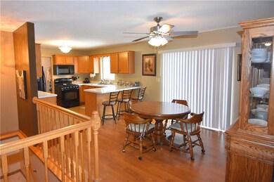 Dining area with access to the back deck.