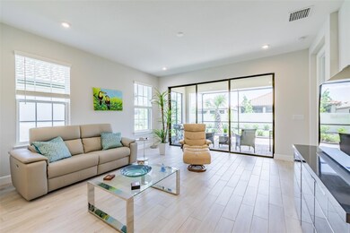View of the primary bedroom entrance and lanai