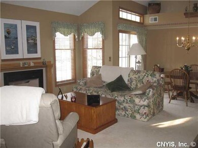 Living Room. Open floor plan with vaulted ceilings