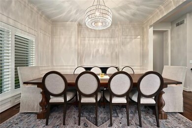 Restoration hardware lighting, walnut flooring, fr