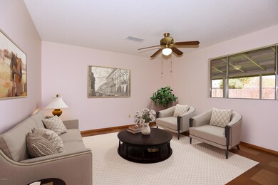 Family room with virtual furniture