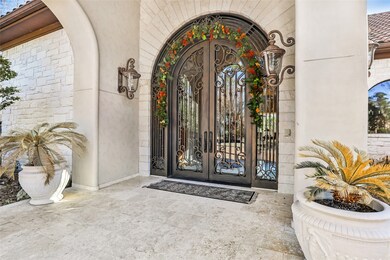 Fabulous front door with custom ironwork
