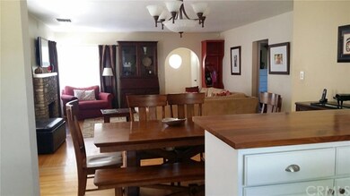 View of living room from kitchen.