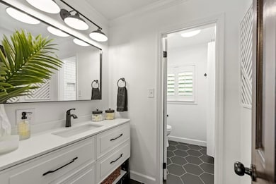 Beautiful bathroom is perfectly styled!
