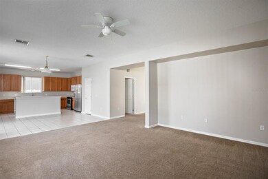 Family room to kitchen view