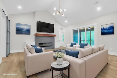 living room virtually staged
