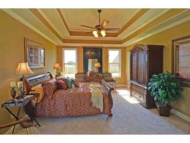 Spacious master with double trey ceiling and lots 
