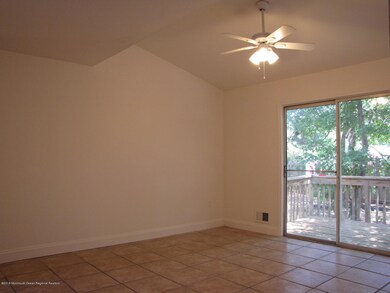 Living area with Slider to deck