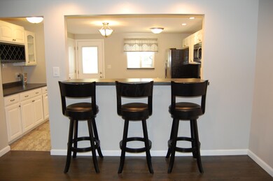 View into kitchen