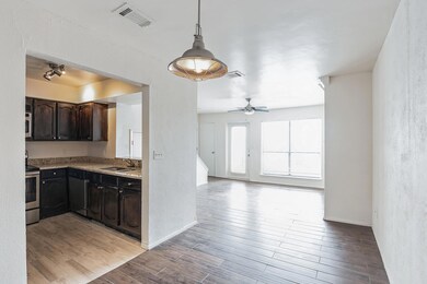 Kitchen featuring light hardwood / wood-style floo