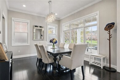 The elegant dining room is perfect for memorable g