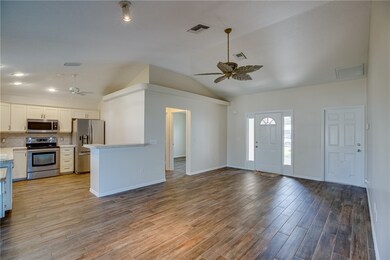 Open concept with vaulted ceilings