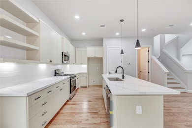 Elegant quartz countertops creating a bright, airy