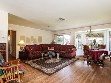 Open floor plan of living room.