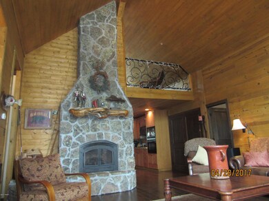 Floor to ceiling fireplace