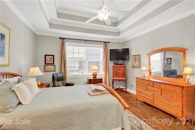 Master bedroom with trey ceiling