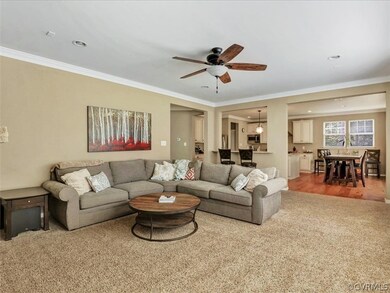 Family room w/ direct vent gas fireplace, recessed