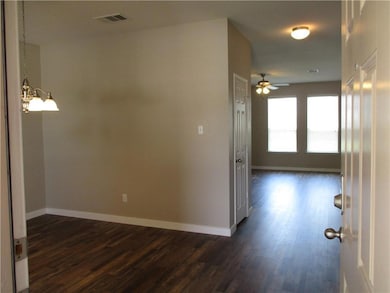 Unfurnished room with ceiling fan with notable ch