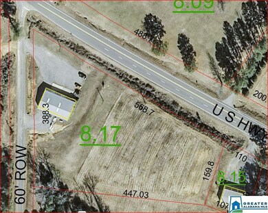 This county map is an aerial of this property whic