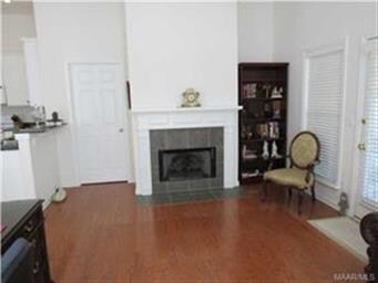 Fireplace in gathering room