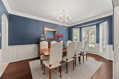 The spacious dining room is designed for effortles