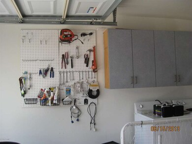 lots of storage in this 2 car garage